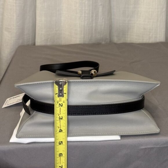 Furla Nuvola Leather Bag, Adjustable Strap, Gray/Black, Cenere/Soil/Nero - Picture 11 of 15